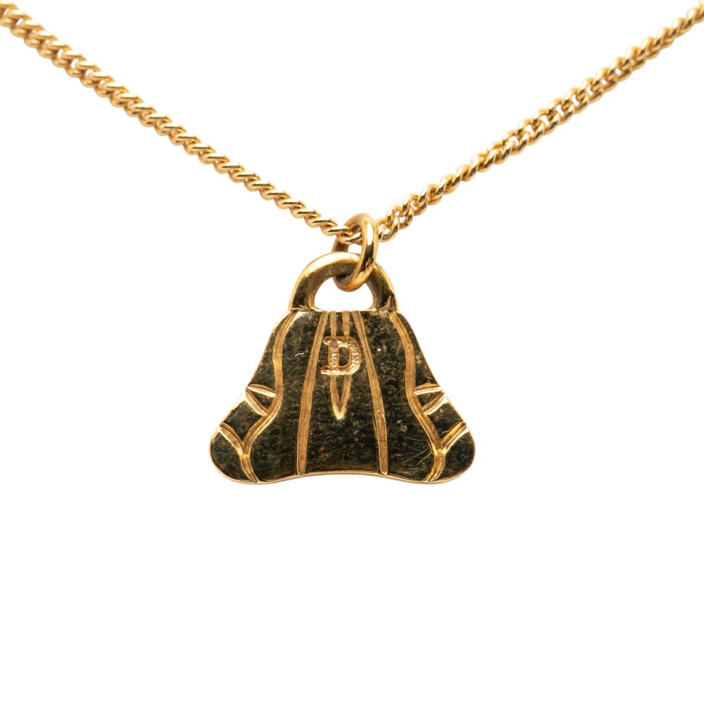 Pre-Loved Dior Gold Plated Bag Pendant Necklace - Picture 1 of 5